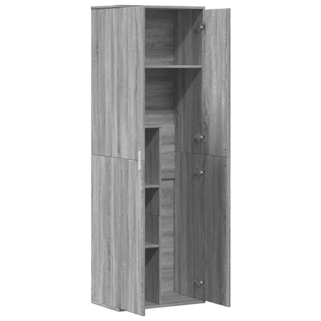Buffet haut sonoma gris 60x35x180 cm bois d'ingénierie