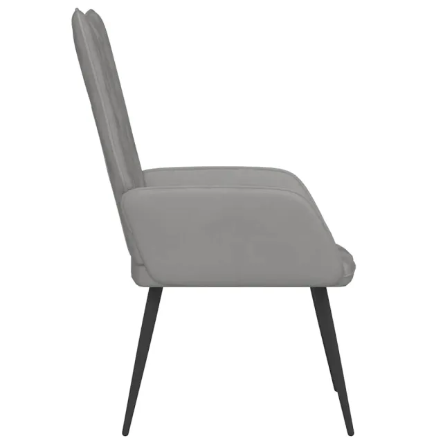 Chaise de relaxation Gris clair Velours