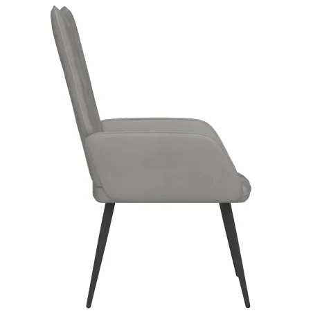 Chaise de relaxation Gris clair Velours