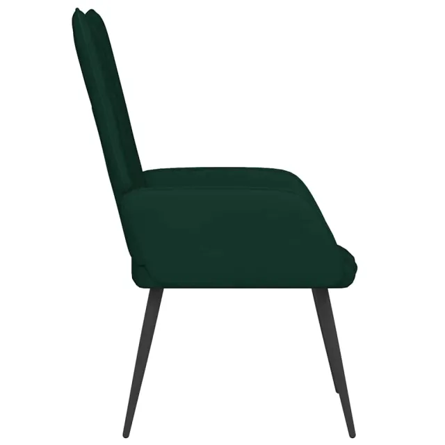 Chaise de relaxation Vert foncé Velours