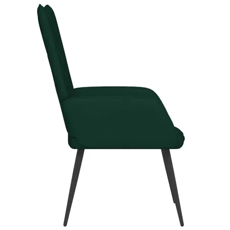 Chaise de relaxation Vert foncé Velours