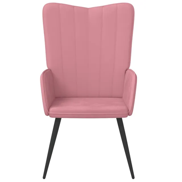Chaise de relaxation Rose Velours