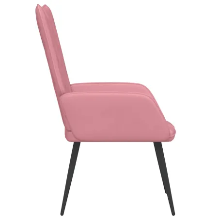 Chaise de relaxation Rose Velours