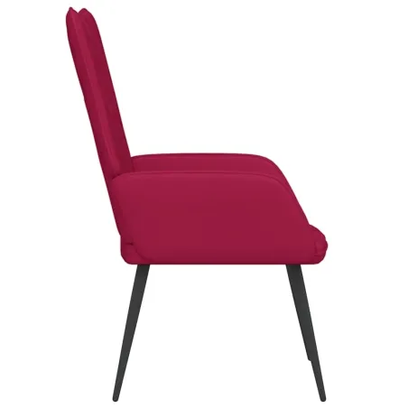 Chaise de relaxation Rouge bordeaux Velours