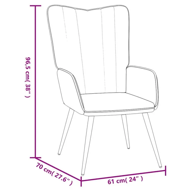 Chaise de relaxation Noir Velours
