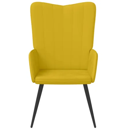 Chaise de relaxation Jaune moutarde Velours