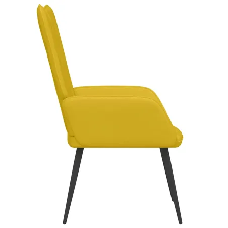 Chaise de relaxation Jaune moutarde Velours