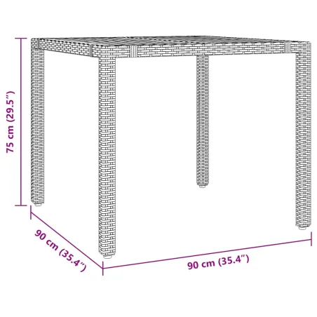 Ensemble de bistro de jardin 3 pcs coussins noir poly rotin