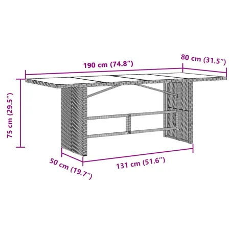 Ensemble de bistro de jardin 9 pcs coussins noir poly rotin