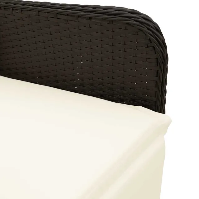 Ensemble de bistro de jardin 5 pcs coussins noir poly rotin