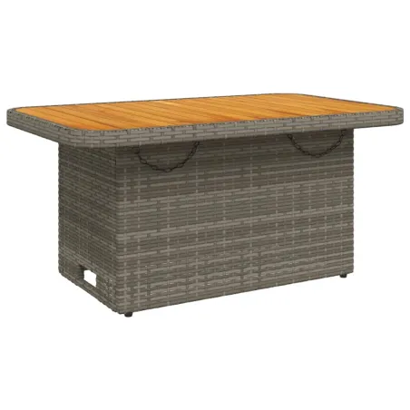 Ensemble à manger de jardin et coussins 2 pcs gris rotin