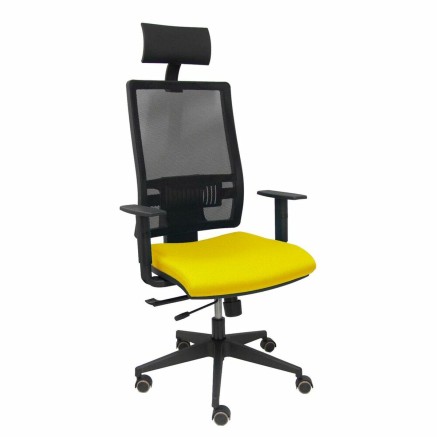 Bureaustoel met hoofdsteun Piqueras y Crespo B10CRPC Geel