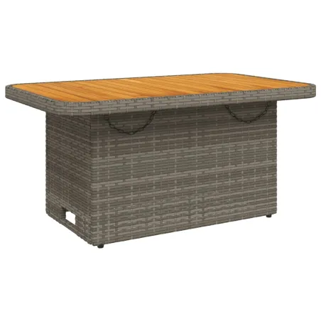 Ensemble à manger de jardin et coussins 2 pcs gris rotin