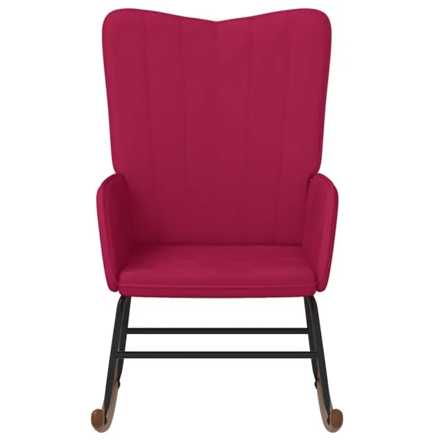 Chaise à bascule Rouge bordeaux Velours