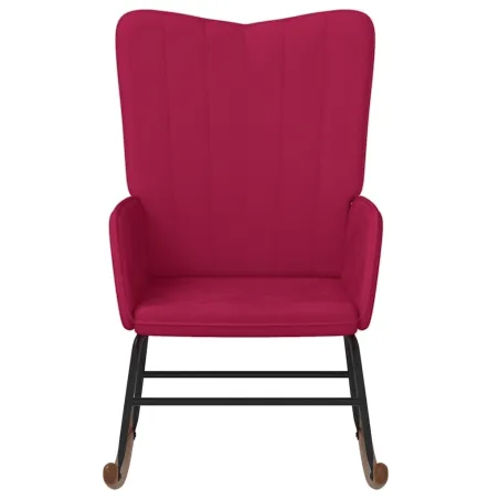 Chaise à bascule Rouge bordeaux Velours