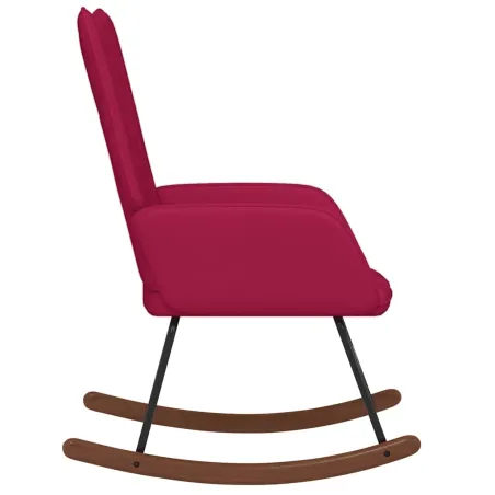 Chaise à bascule Rouge bordeaux Velours