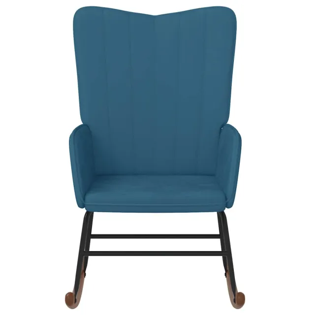 Chaise à bascule Bleu Velours