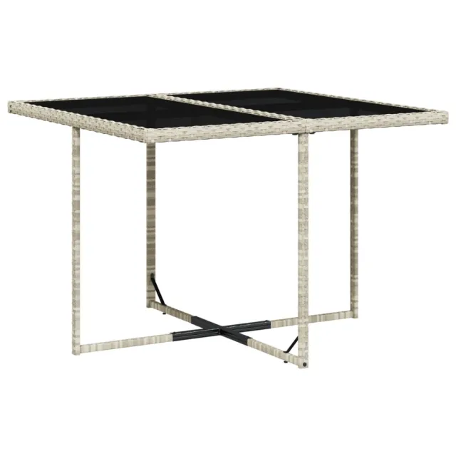 Ensemble à manger de jardin et coussins 5 pcs gris clair rotin