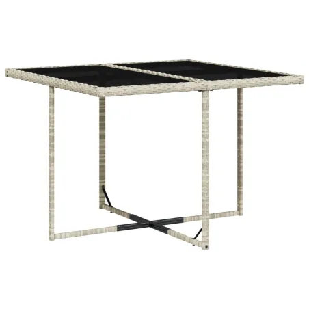 Ensemble à manger de jardin et coussins 5 pcs gris clair rotin