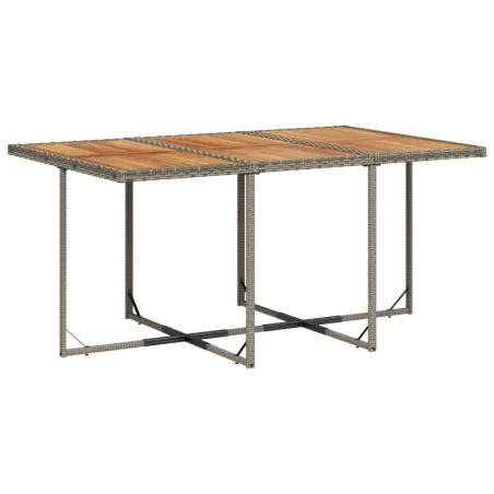 Ensemble à manger de jardin 11 pcs coussins gris résine tressée