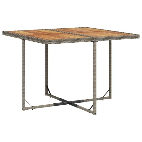 Ensemble à manger de jardin 11 pcs coussins gris résine tressée