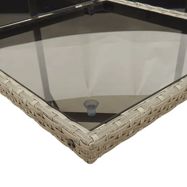 Ensemble à manger de jardin avec coussins 13 pcs résine tressée