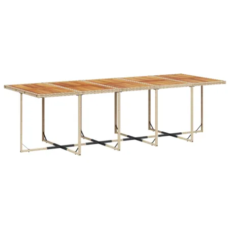 Ensemble à manger de jardin et coussins 13 pcs beige