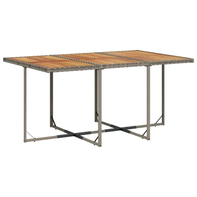 Ensemble à manger de jardin 11 pcs coussins gris résine tressée