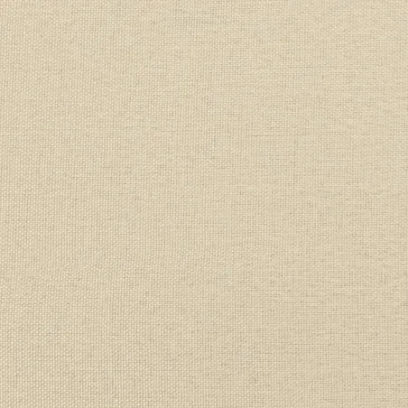Canapé à 3 places avec repose-pieds Crème 210 cm Tissu