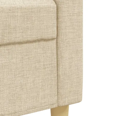 Ensemble de canapés 3 pcs crème tissu