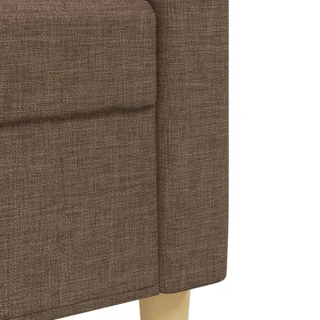 Ensemble de canapés 3 pcs marron tissu