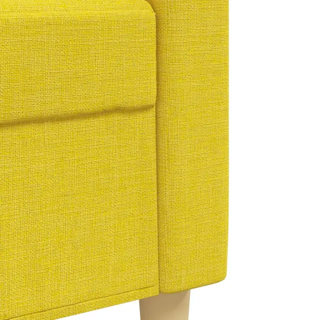 Ensemble de canapés 3 pcs jaune clair tissu