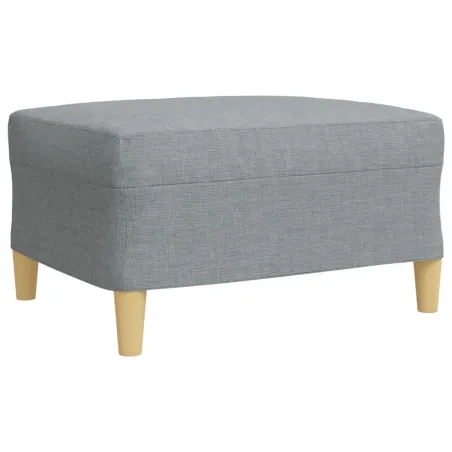 Ensemble de canapés 4 pcs avec repose-pied gris clair tissu