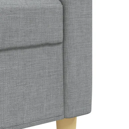 Ensemble de canapés 4 pcs avec repose-pied gris clair tissu
