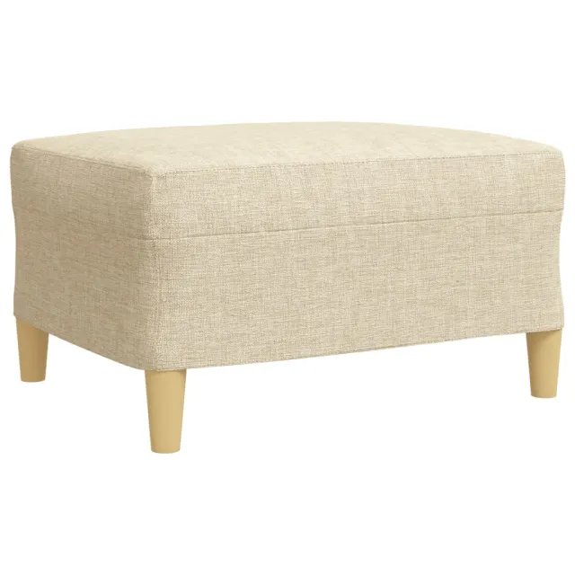 Ensemble de canapés 4 pcs avec repose-pied crème tissu