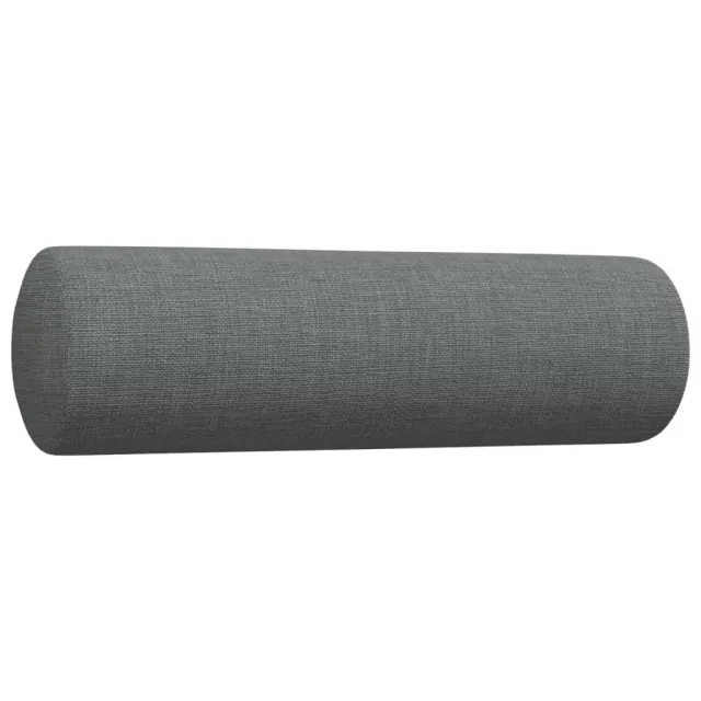 Ensemble de canapés 3 pcs coussins décoratifs gris foncé tissu