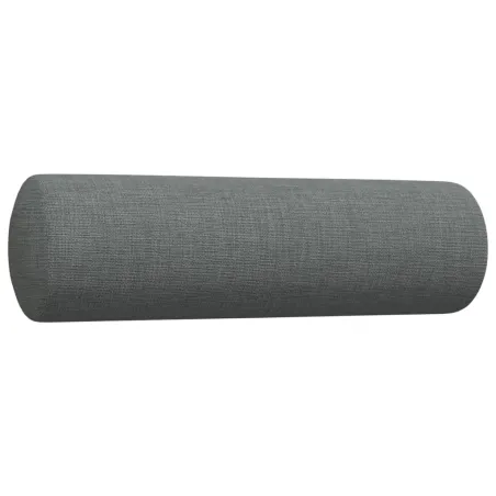 Ensemble de canapés 3 pcs coussins décoratifs gris foncé tissu