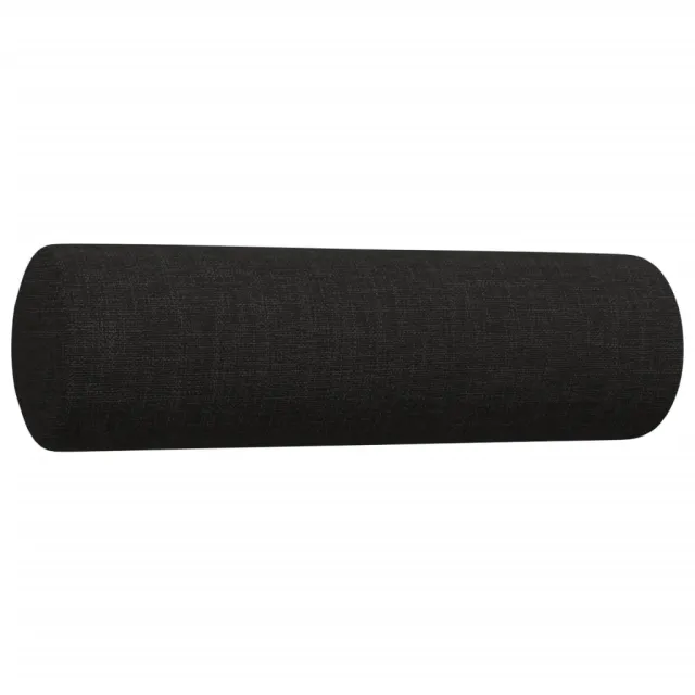 Ensemble de canapés 3 pcs avec coussins décoratifs noir tissu