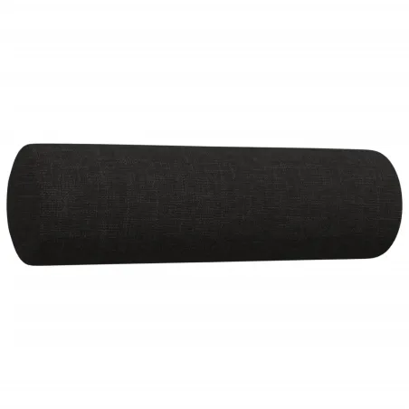 Ensemble de canapés 3 pcs avec coussins décoratifs noir tissu