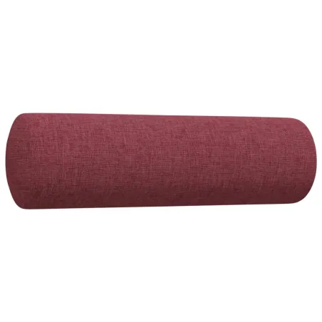 Ensemble de canapés 3 pcs coussins décoratifs bordeaux tissu