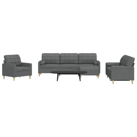 Ensemble de canapés 4 pcs repose-pied et coussins décoratifs