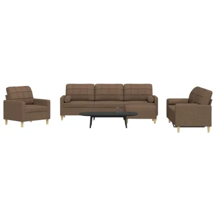 Ensemble de canapés 4 pcs repose-pied et coussins décoratifs