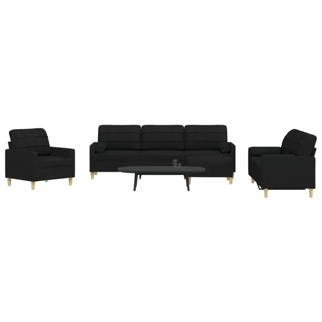Ensemble de canapés 4 pcs repose-pied et coussins décoratifs