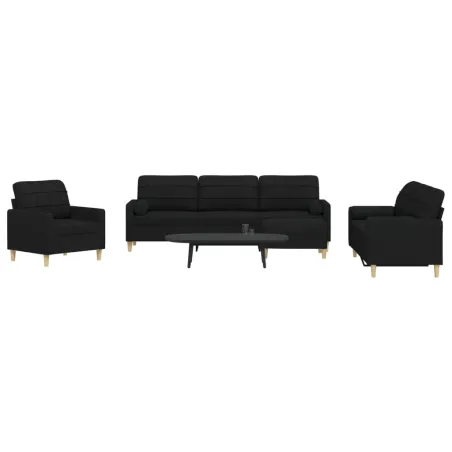 Ensemble de canapés 4 pcs repose-pied et coussins décoratifs