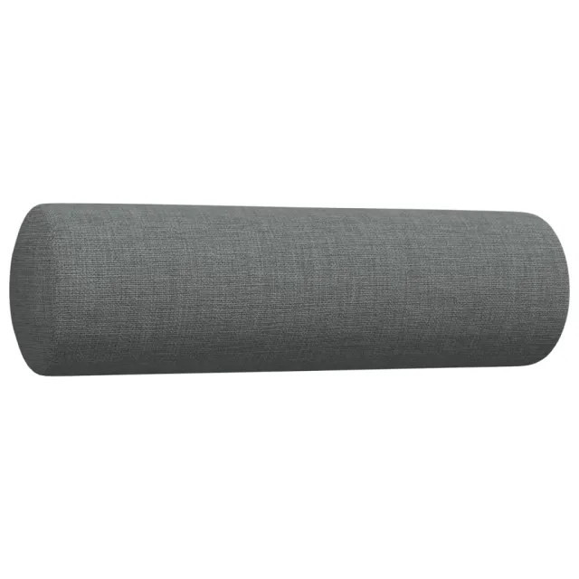 Ensemble de canapés 2 pcs coussins décoratifs gris foncé tissu