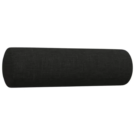 Ensemble de canapés 2 pcs avec coussins décoratifs noir tissu