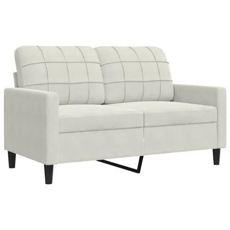 Ensemble de canapés 3 pcs avec coussins Crème Velours