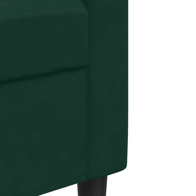 Ensemble de canapés 2 pcs avec coussins Vert foncé Velours