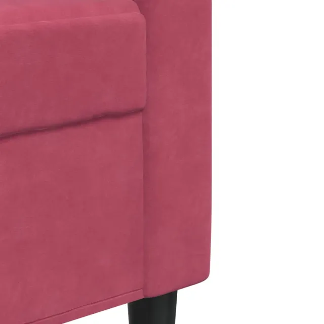 Ensemble de canapés 2 pcs avec coussins Rouge bordeaux Velours