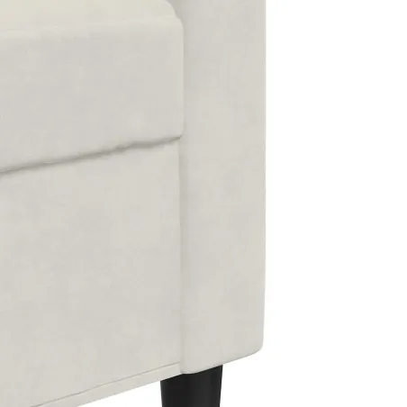 Ensemble de canapés 2 pcs avec coussins Crème Velours